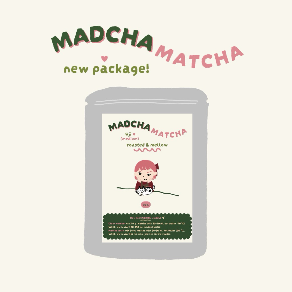 MADCHA - Uji Matcha (Medium) 30 g. | ผงมัทฉะอูจิ 100% เกรดมีเดียมจากญี่ปุ่นขนาด 30 กรัม