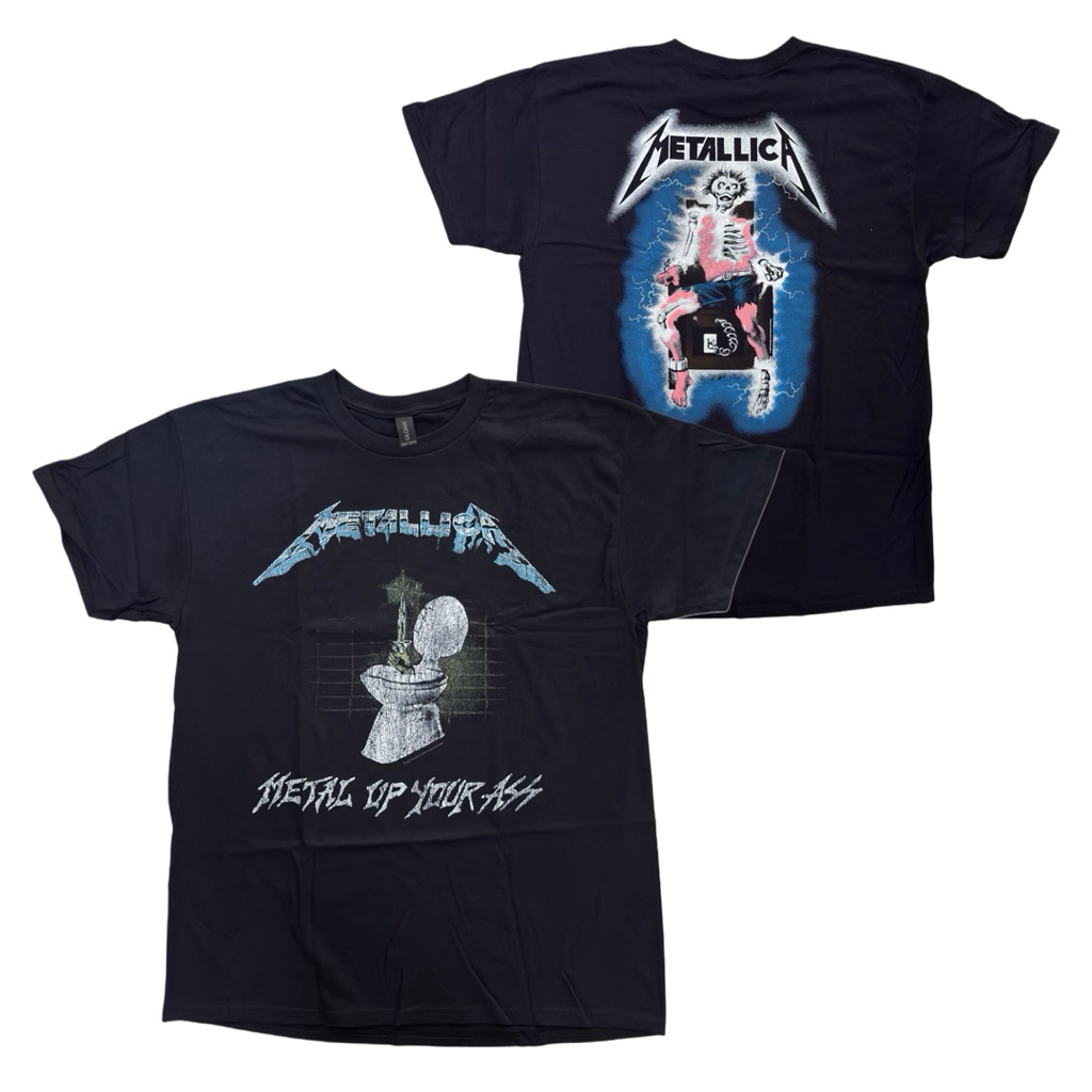 เสื้อวง METALLICA T-SHIRT ลาย METAL UP YOUR ASS (BLACK) ลิขสิทธิ์ของแท้นำเข้า