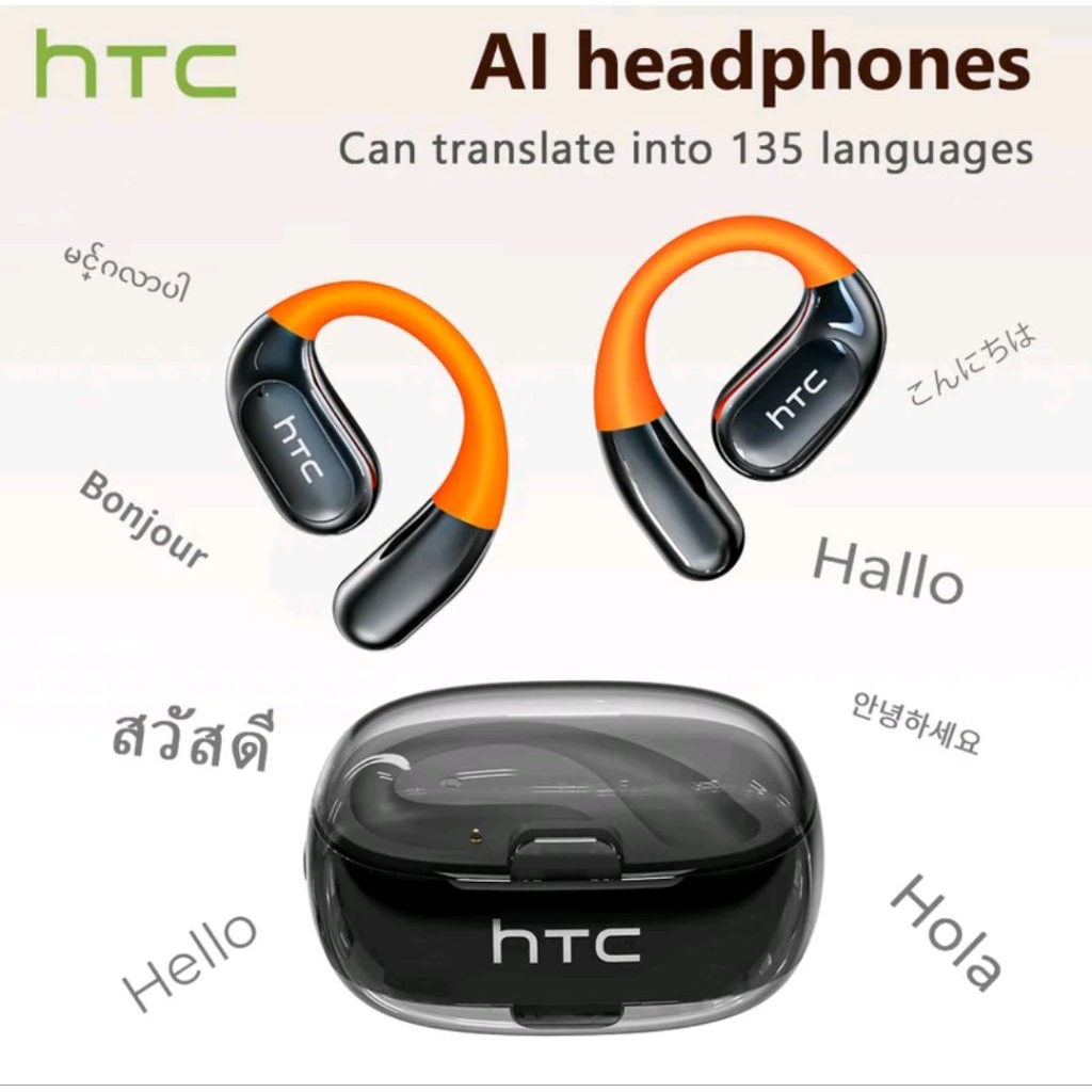 หูฟัง bluetooth 6.0 สีดำ OWS HTC NE36 แปล135 ภาษา กันน้ำ