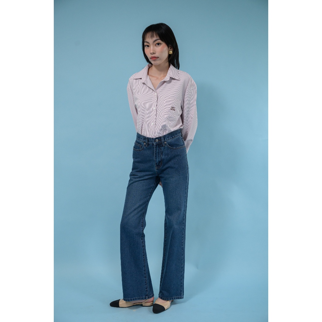 MIST OF RAIN - Iconic Flared Jeans ยีนส์ขาม้า (เปลี่ยนไซส์ได้ no return)