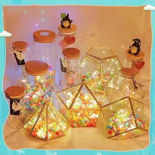 🔥ดาวพาสเทล 540 ดวง! ✨Glow + Glitter ✨ DIY Star Origami จัดส่งฟรี ของขวัญฟรี! ของขวัญสำหรับสาวๆ! ของขวัญคู่รัก