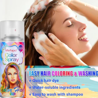พร้อมส่ง สเปรย์เปลี่ยนสีผมแบบใช้แล้วทิ้ง 120 มล. ชั่วคราว สเปรย์สีผม ชั่วคราว สระล้างออกง่าย สีติดทน