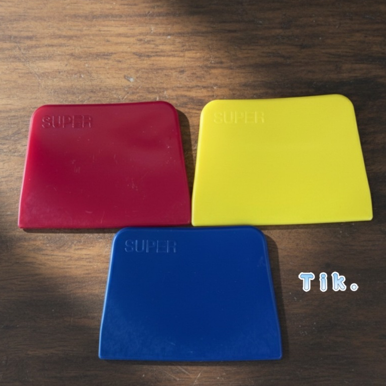 เกียงปาดยาแนว เกียงโป้วพลาสติกคละสี 4"