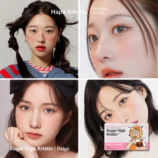HapaKristin คอนแทคเลนส์ รายเดือน รุ่น Sugar High Kristin สี Beige (2pcs/box) มีค่าสายตา Contact Lens