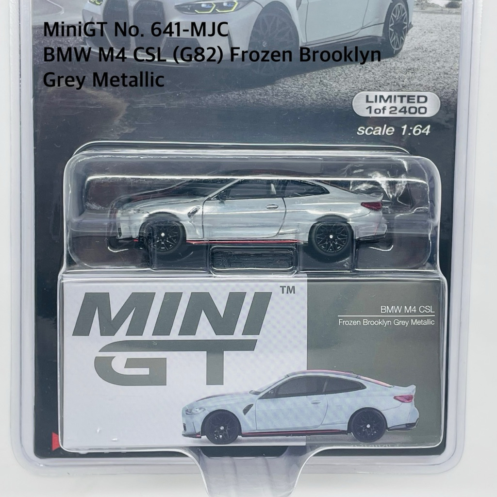 MiniGT📌No. 641-MJC📌 BMW M4 CSL (G82) Frozen Brooklyn Grey Metallic