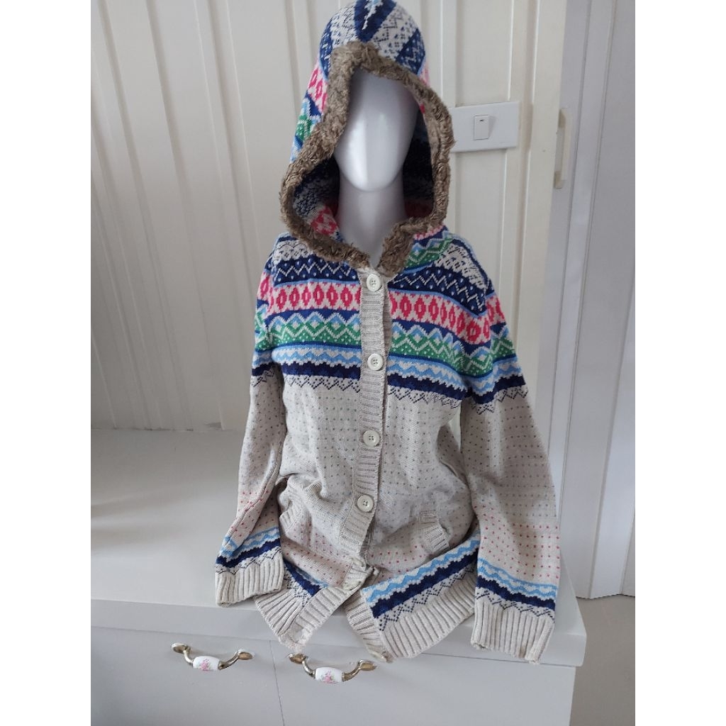 SW01 เสื้อสเวตเตอร์ไหมพรม มีฮู้ด