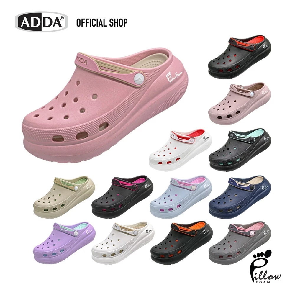 รับประกันสินค้าของแท้ ADDA Pillow Foam รองเท้าแตะ รองเท้าลำลอง สำหรับผู้หญิง รุ่น5PF01W1 (ไซส์ 4-7)