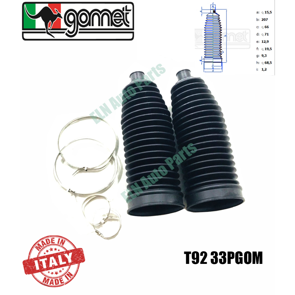 ยางกันฝุ่นแร็ค/ยางหุ้มแร็ค (เทอโมพลาส) (steering rack boot) (คู่) บีเอ็มดับเบิลยู BMW X5 E53 Series 7, E60 520d ,E65