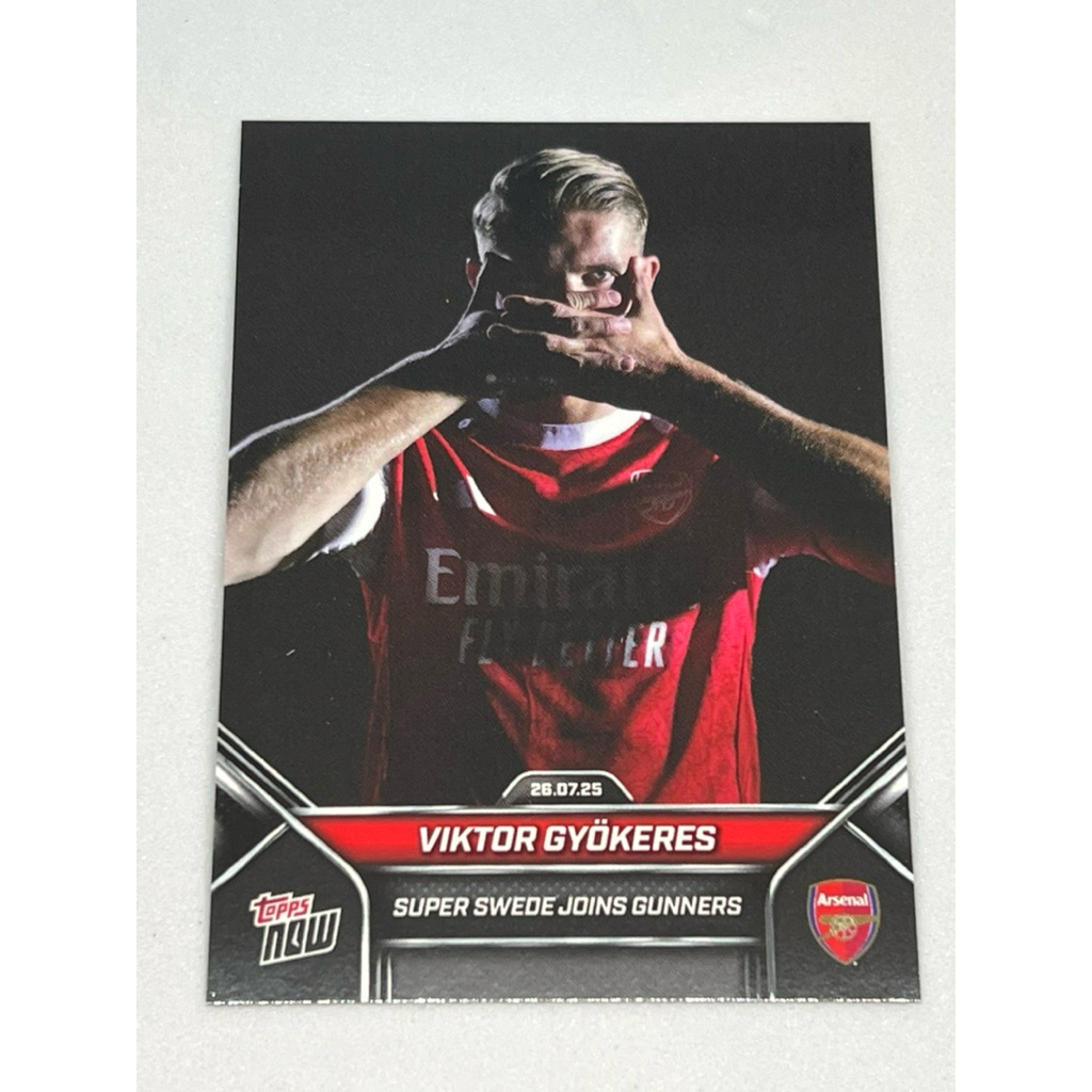 การ์ดฟุตบอล Topps Now 2025 Viktor Gyokeres Arsenal