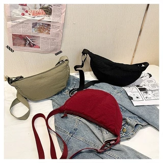 (ส่งด่วน)xspeedfashion (X1872)กระเป๋าสะพายข้างผ้ายู่ยีไนล่อน โทนสีเข้ม มี 5 สี