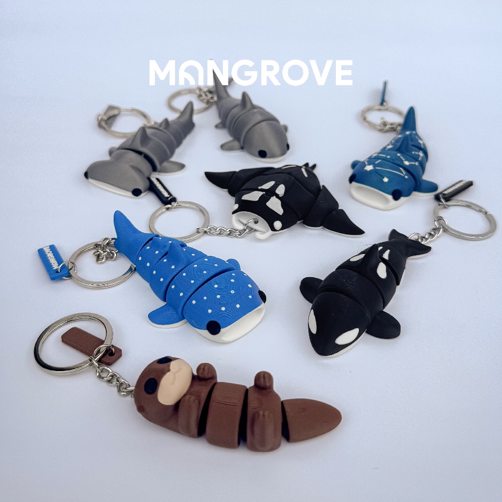 พวงกุญแจ ลายสัตว์ทะเล 3D Print Ocean Animal Keychain