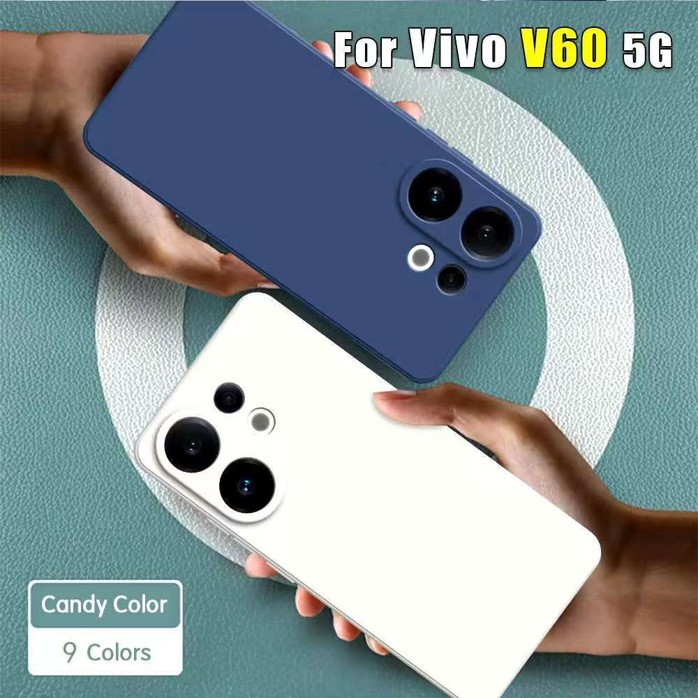 Vivo V60e 5G/Vivo X200 FE 5G/Vivo V60 Lite 5G/Vivo V60 5GเคสTPUนิ่มสีพาสเทลแบบคลุมกล้องVivo V60 Lite