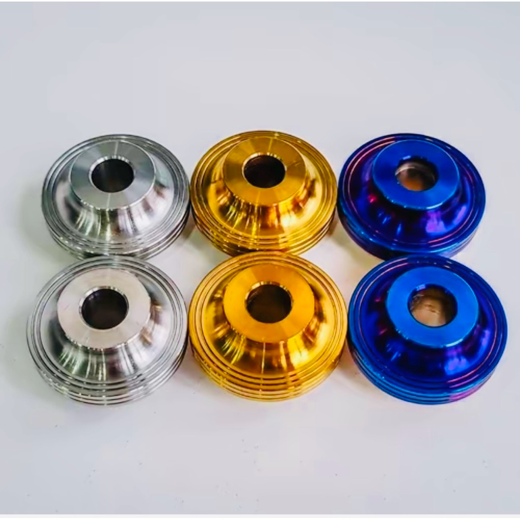 บูทล้อหน้าGiorno .Pcx18-20.Pcx160ไม่ต้องถอดซีลกันฝุ่น)สแตนเลส(ราคาต่อ 1 คู่)สีเงิน.สีทอง.สีไทเท(ล้อแม็กเดิม)