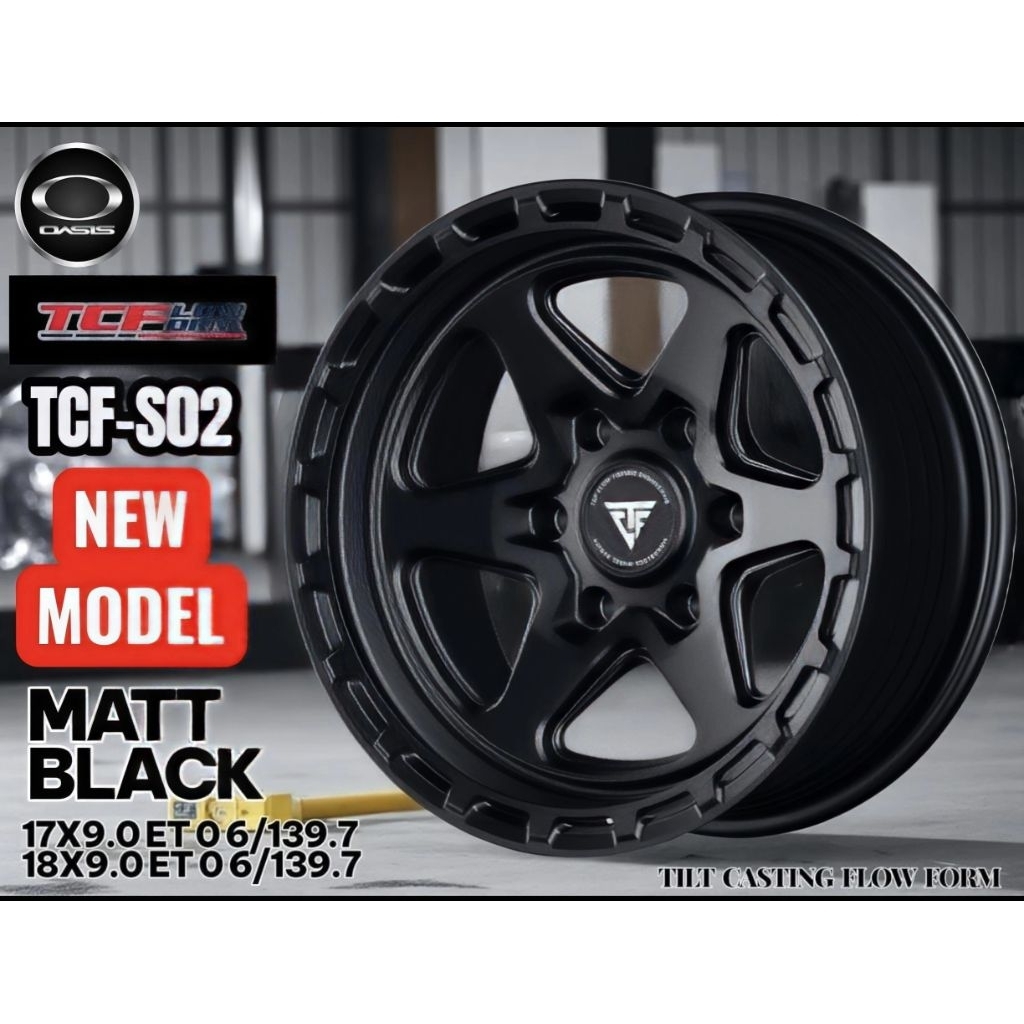 ล้อแม็กซ์​OASIS​ TCF-S06​ ขอบ18​ 6รู139.7​กว้าง9นิ้ว​ออฟเซต0​ สีดำด้านสินค้า​คุณภาพดี​แนวออฟโรดแข็งแ