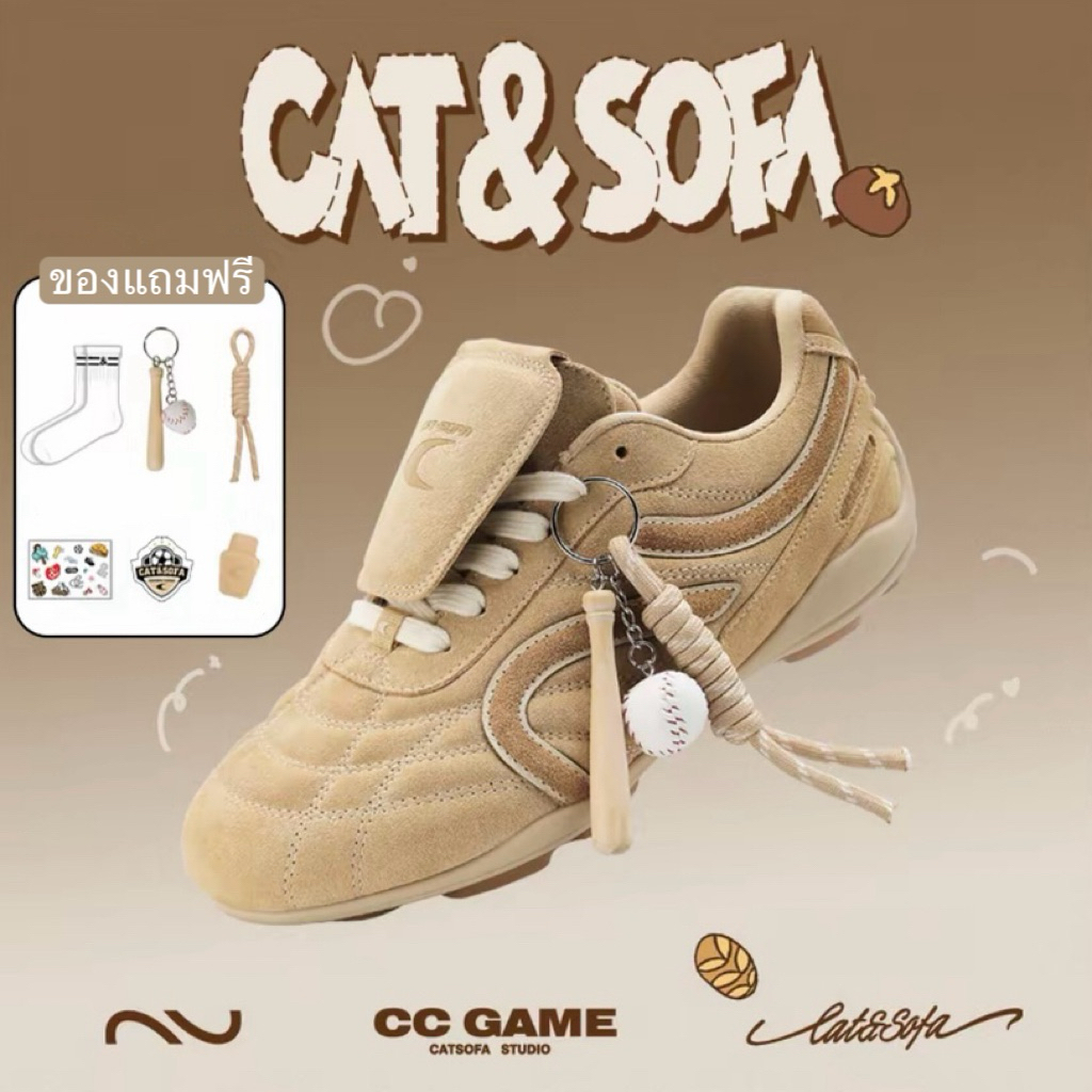 Cat&Sofa รุ่น Football League 🤎 รองเท้าผ้าใบใส่สบาย