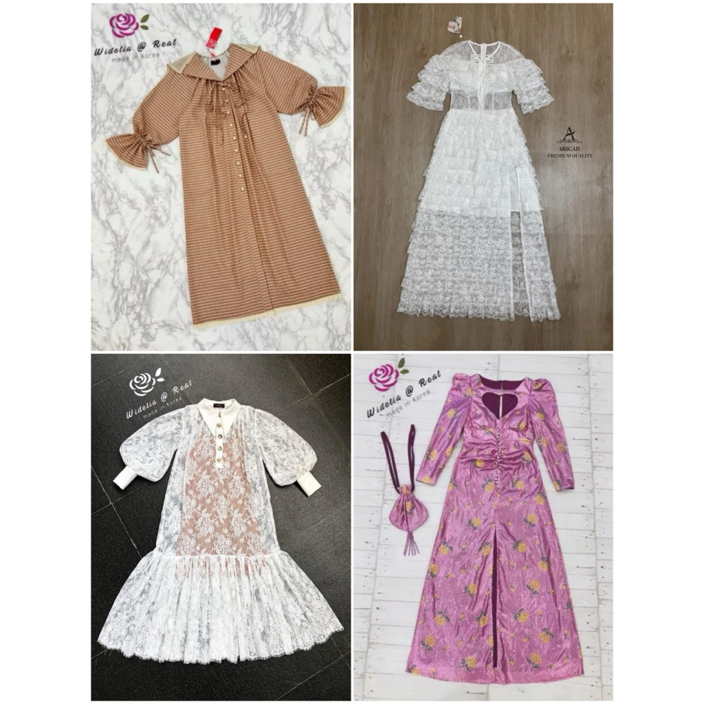 widelia@realชุดงานป้ายบนเซต-เดรส-จั๊ม ไซส์Smlxl(มือ1/มือ2)