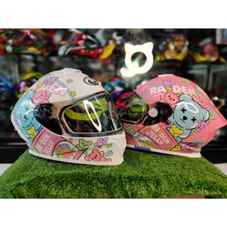 RAIDEN รุ่น BLADE ลาย JELLY WHITE EDGE 🩷🩶🧸🐻🩶🩷 (หมวกกันน็อคเต…