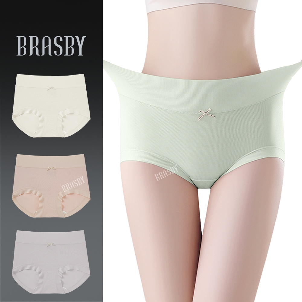 🎉Brasby🎉กางเกงในผู้หญิงเอวกลาง ขอบเอวกว้างและดีไซน์ไร้ตะเข็บ มอบสัมผัสนุ่มละมุนดุจผิวสีนู้ด
