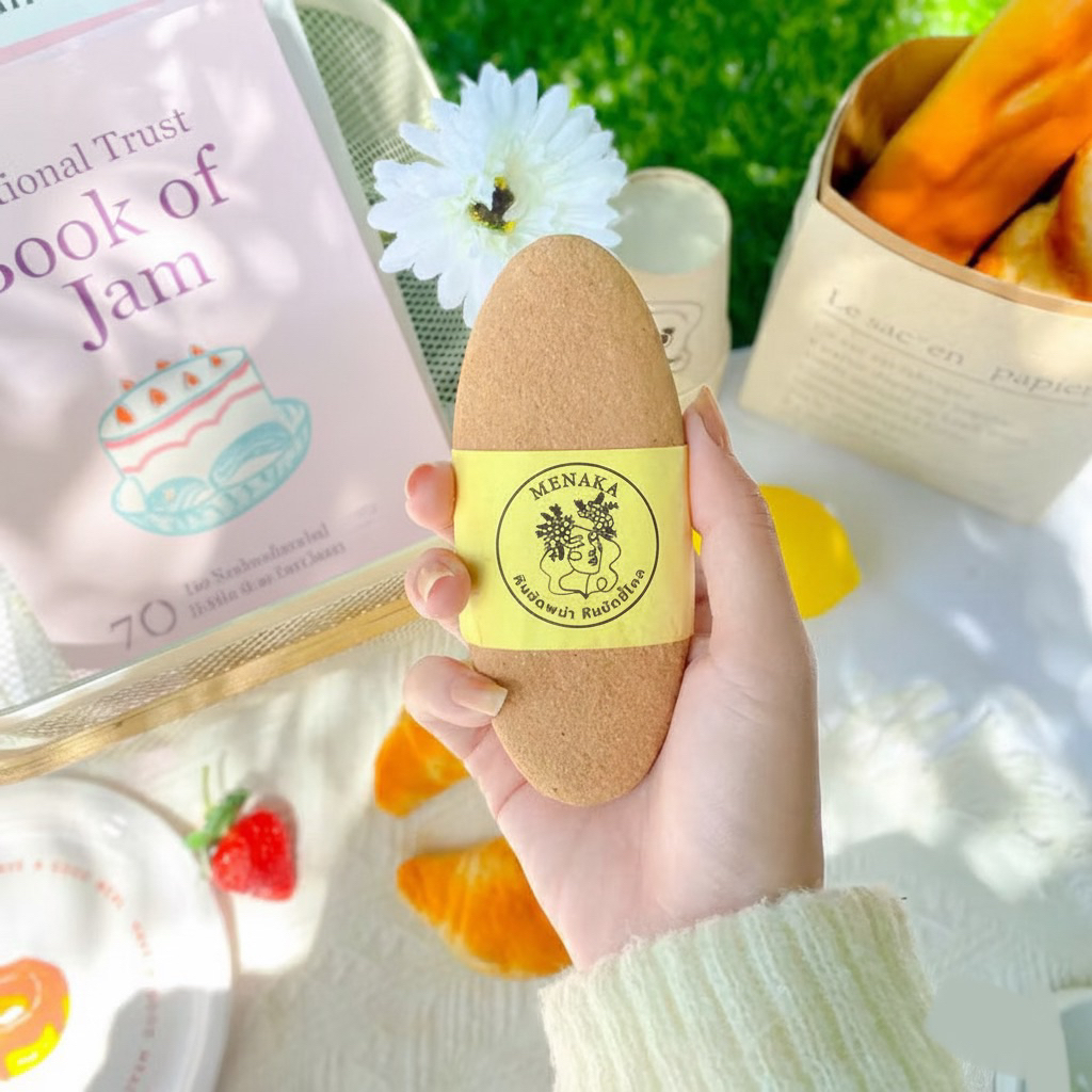 หินพม่าแท้ ขัดขี้ไคล ใช้ขัดตัว ไม่หยาบ ไม่บาดผิว ( แบรนด์MENAKA )