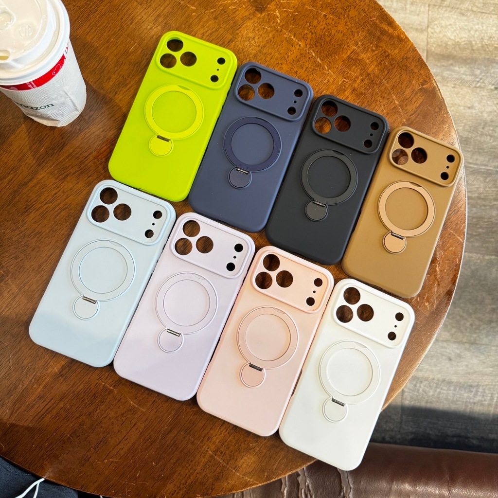 เคส ไอโฟน สีพื้นตั้งได้ หมุนได้ IPHONE - 17 17air 17pro 17promax