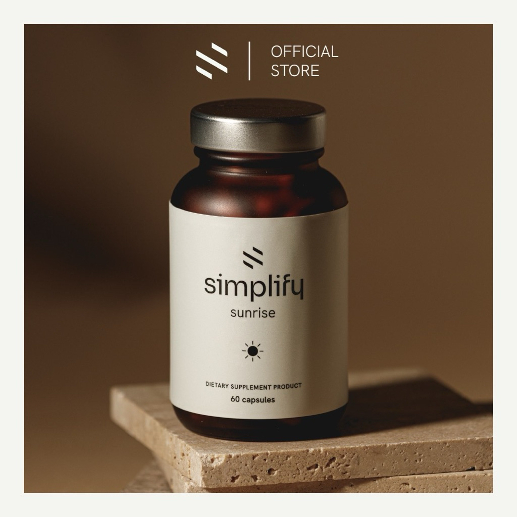 Simplify Sunrise วิตามินรวม สูตรเช้า 60 แคปซูล เพิ่มพลังงาน ภูมิคุ้มกัน ลดความเครียด