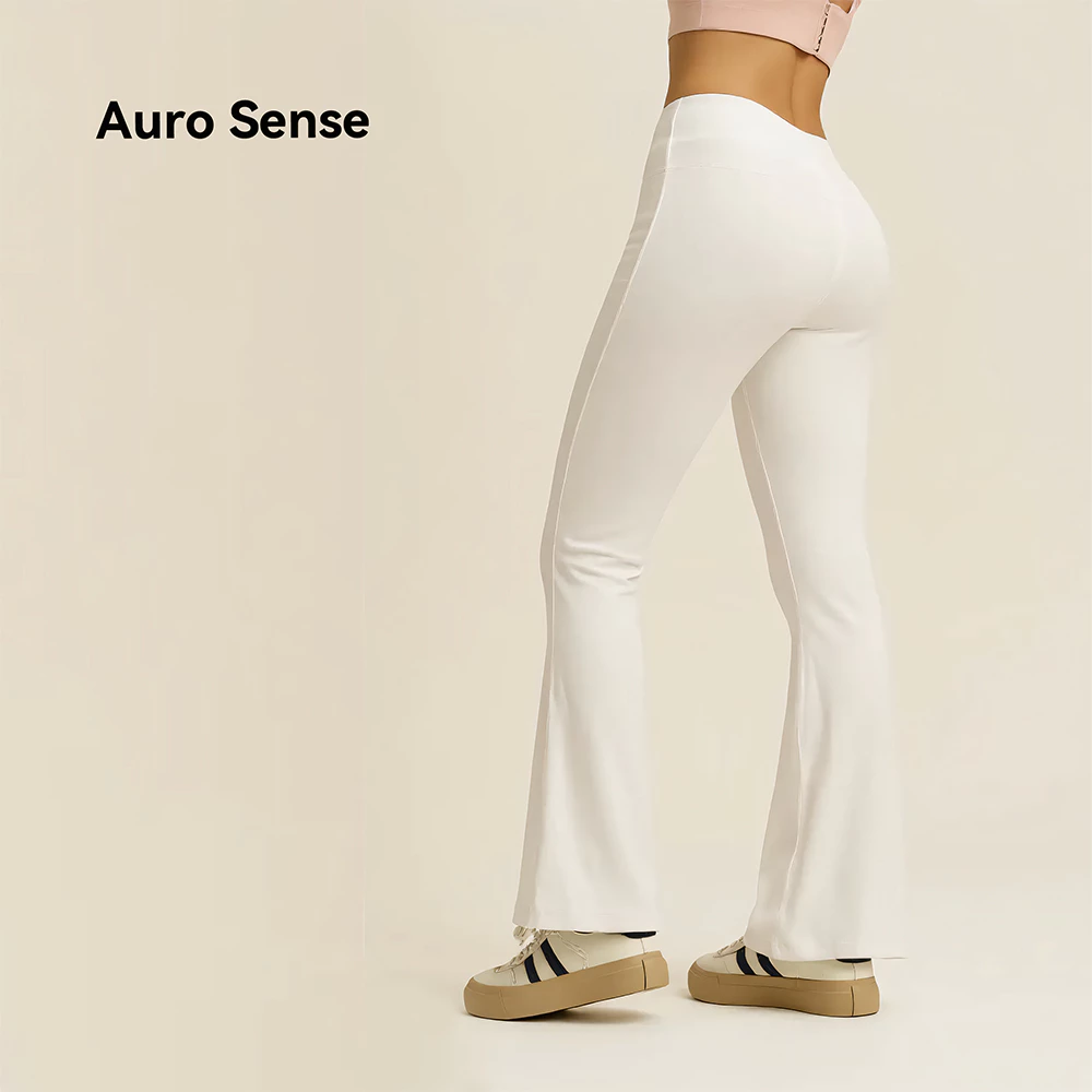 AuroSense กางเกงขายาว กางเกง กางเกงวิ่ง สำหรับ ผู้หญิง ทรงเอวสูง กางเกงขาบาน ทรงสวยพอตัว ออกแบบ เรียบง่าย new colors