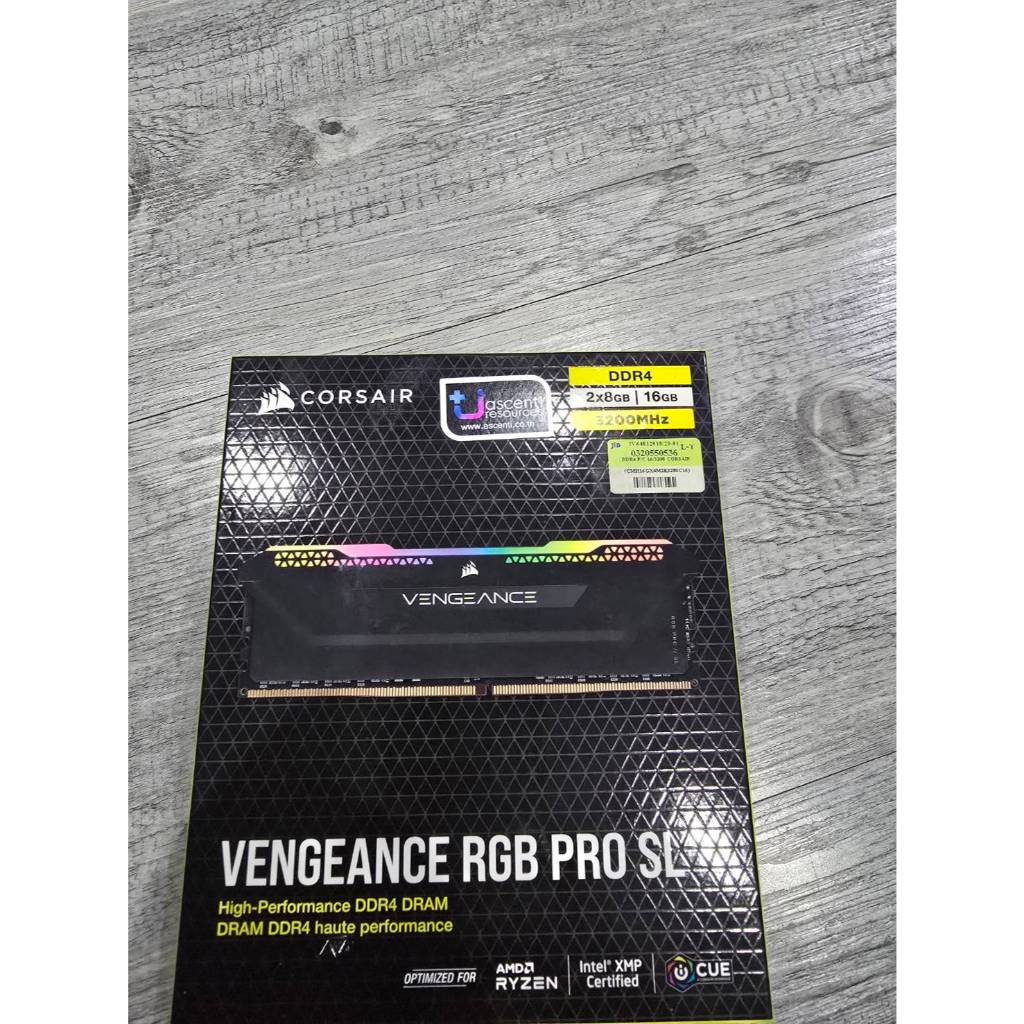 16GB (8GBx2) DDR4/3200 RAM PC (แรมพีซี) CORSAIR VENGEANCE RGB PRO (BLACK) (CMW16GX4M2C3200C16)