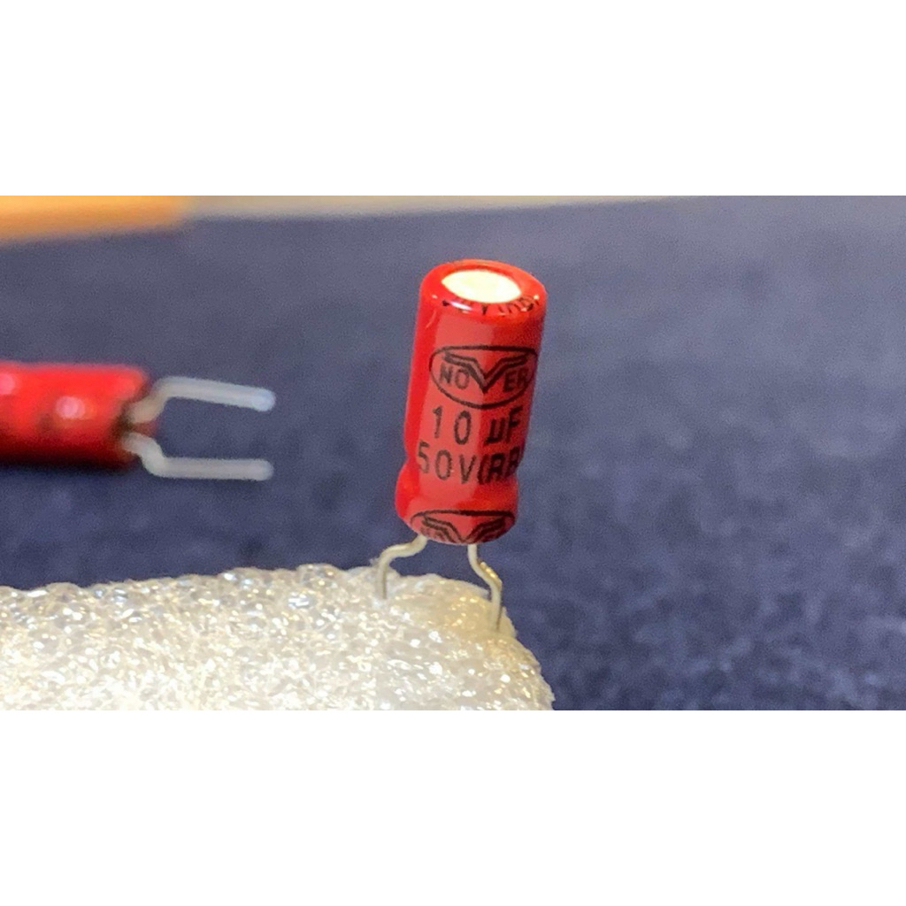 Nover 10uf50V BP แบบไม่มีขั้วเกรดออดิโอ สีแดง