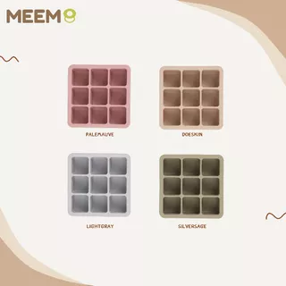 MEEM บล็อคซิลิโคน สำหรับแช่แข็งเก็บอาหาร บล็อคทำน้ำแข็ง พร้อมฝาปิด 9 ช่อง (Minimal series)