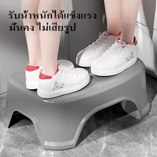 เก้าอี้วางเท้า เก้าอี้นั่งส้วม ที่วางเท้า รักษามุม 35° มีที่รองกันลื่น สำหรับนั่งขับถ่าย ในห้องน้ำใช้งานได้อเนกประสงค์