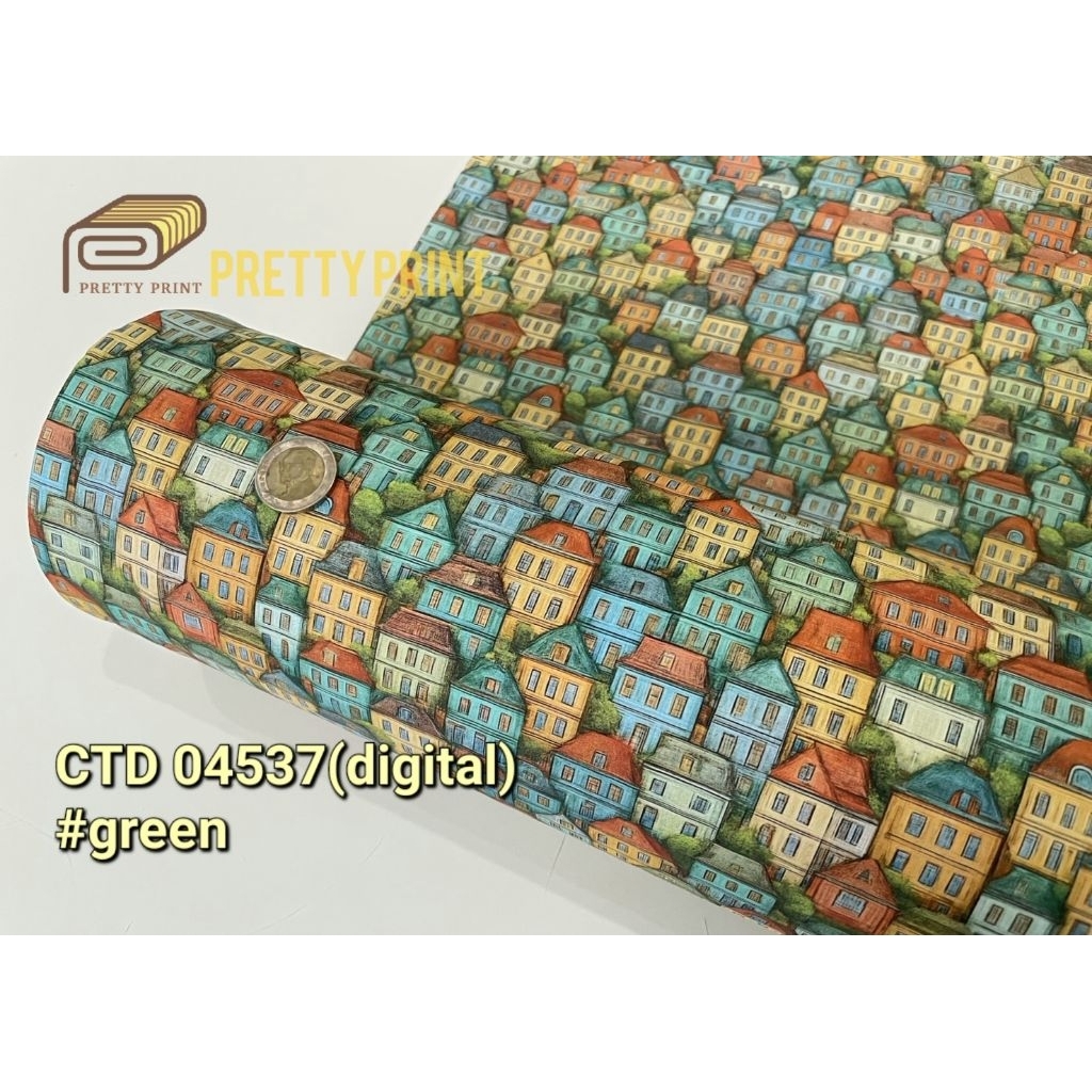 คอตต้อน100%พิมพ์ลาย (Digital) CTD 04537 (ขายเป็นหลา)