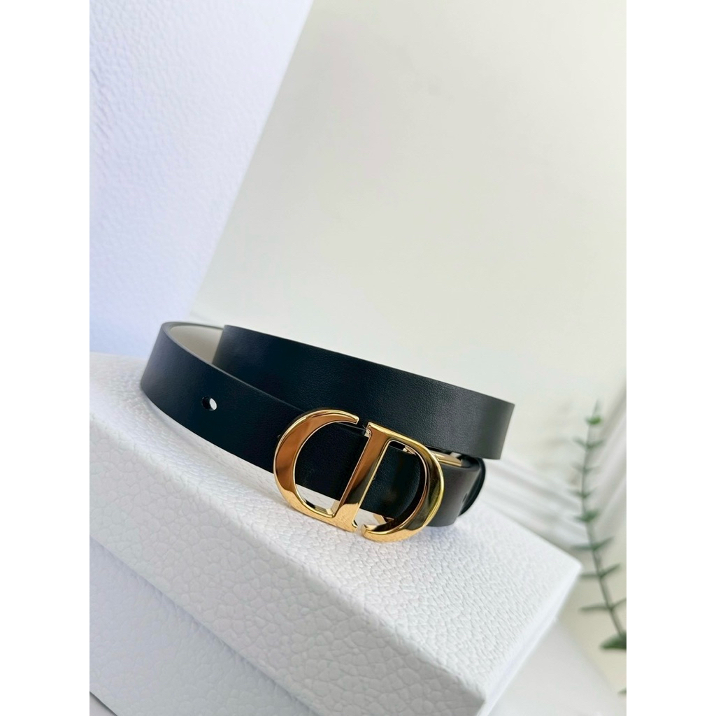 [acce] เข็มขัด สายสีดำ หนังแท้ อะไหล่เงาสวย ขนาด 2.0(Ori)VIP size 70/75