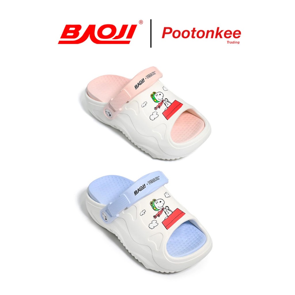 BAOJI X PEANUTS บาโอจิ รุ่น BO31-SP02 รองเท้าแตะเด็กแบบสวม ผู้ชายและผู้หญิง BAOJIxPEANUTS SNOOPY FLYING ACE ลิขสิทธิ์แท้