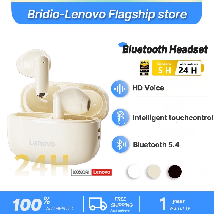 Lenovo EA110 Bluetooth 5.4  ANC Earphone หูฟังบลูทูธไร้สาย การใช้งานได้นาน 24ชม ชุดหูฟังไร้สายคุณภาพเสียงสเตอริโอแบบ HD