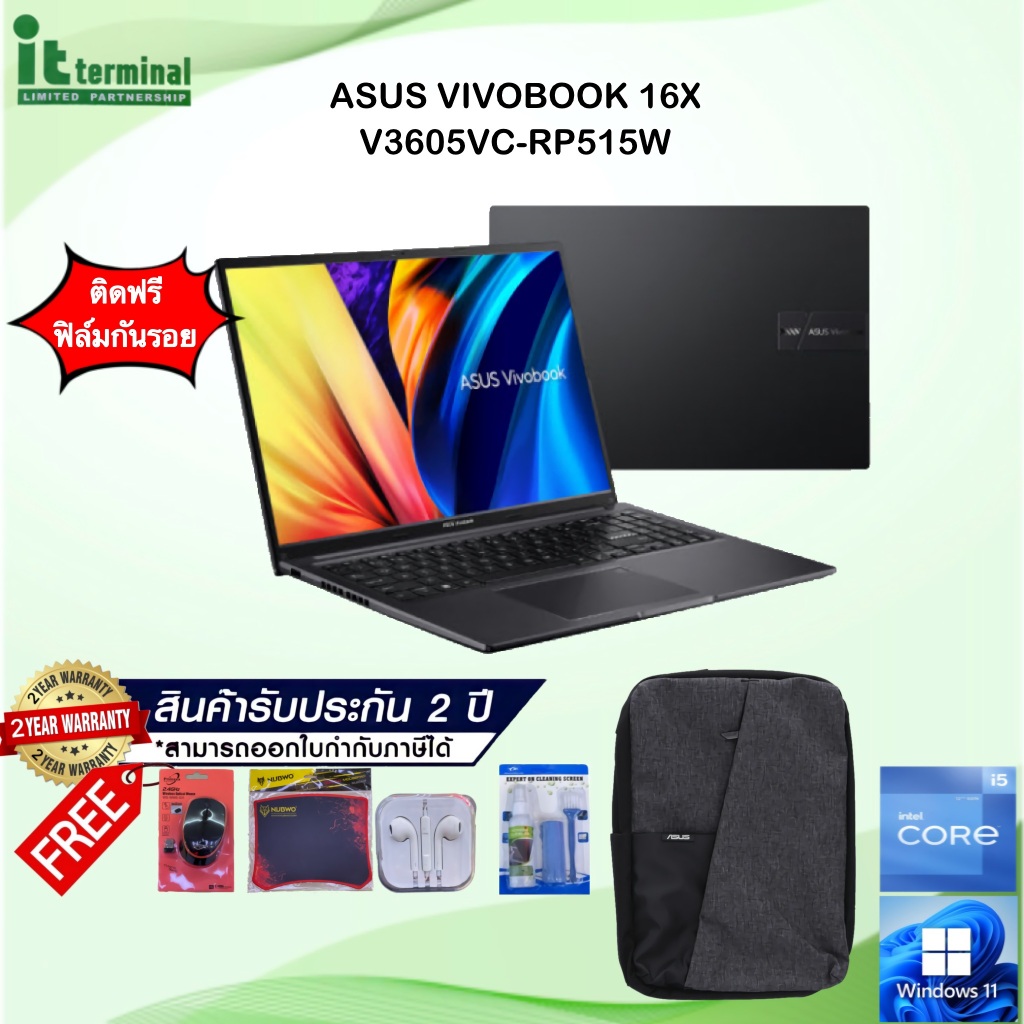 NOTEBOOK (โน้ตบุ๊ค) ASUS VIVOBOOK 16X V3605VC-RP515W - INDIE BLACK