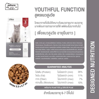 อาหารแมว Petheria เพ็ทเทอเรีย ขนาด 1.5 Kg ดูแลขน พร้อมสูตรใหม่เกรด Holistic Grain-free "Wildology"