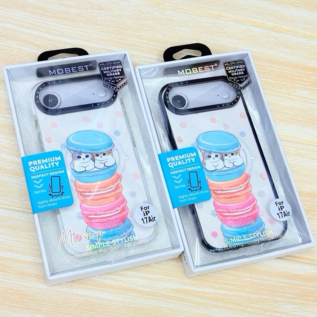 🎉Mobest เคสโทรศัพท์มือถือ ลายขนมมารอง แม่เหล็กรองรับการชาร์จไร้สาย สำหรับรุ่น iP 17 17pro 17promax