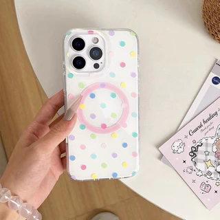Supercase | สำหรับไอโฟน13-17promax เคสลายจุด แม่เหล็ก ชาร์จไร้สาย 17 17pro 17Air 17promax