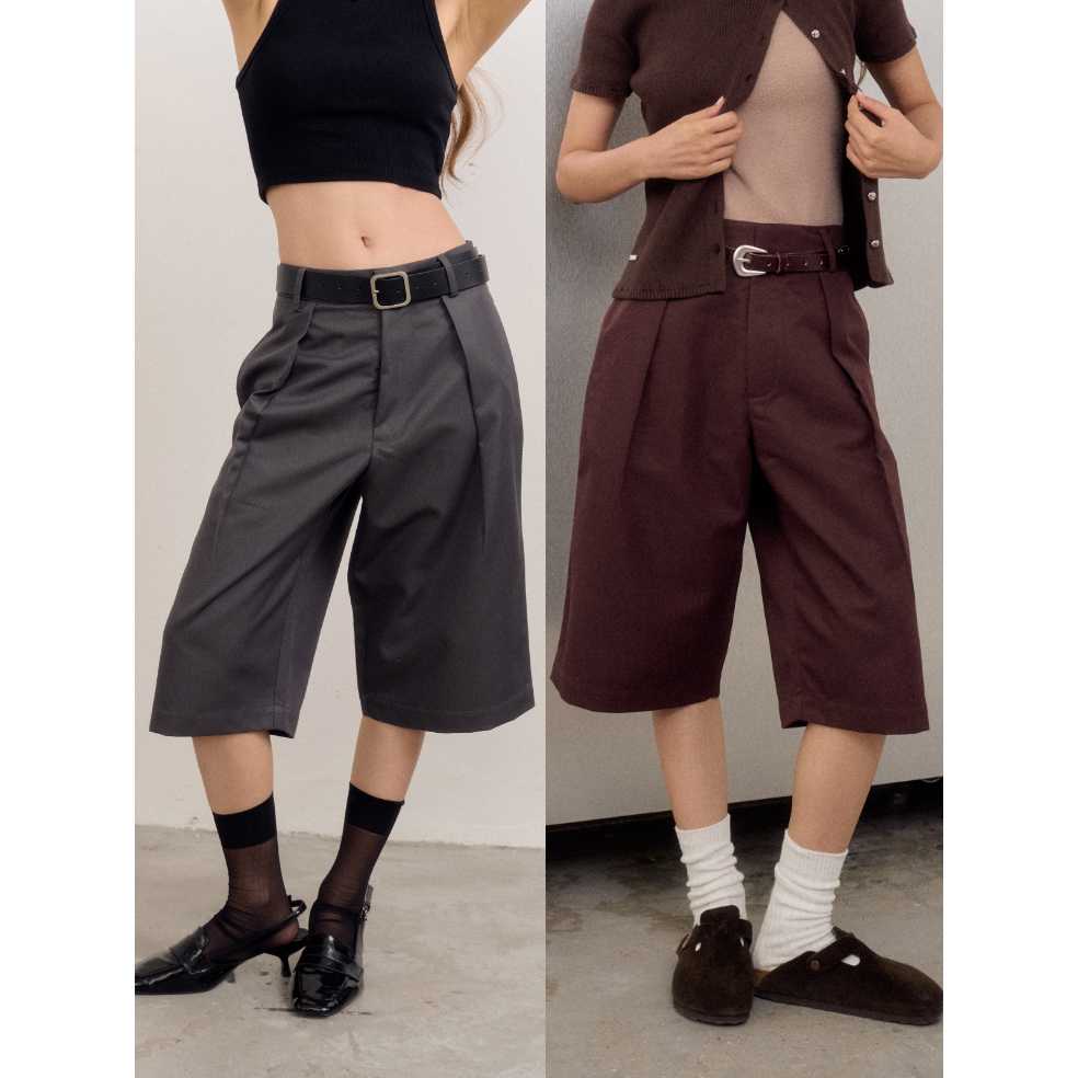 AILUMI – Zane Short Pants กางเกงขา 4 ส่วน ทรงสวยเรียบหรู ผ้า Silky Wool อย่างดี