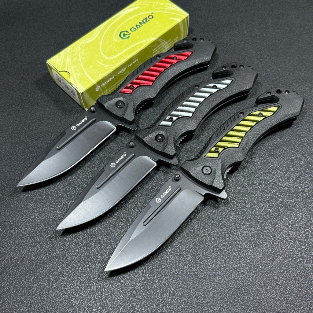 มีดพับGanzo G628 ของแท้100% วัสดุใบมีดเหล็ก 8CR14  วัสดุด้ามจับ ไฟเบอร์ PP อะลูมิเนียม ใบมีดยาว 3.7 