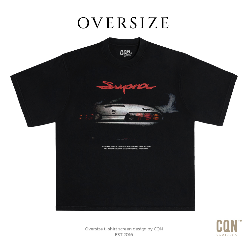 CQN | OVERSIZE [SUPRA GRAY] ผ้าหนานุ่ม คอแคบ ไม่ย้วย
