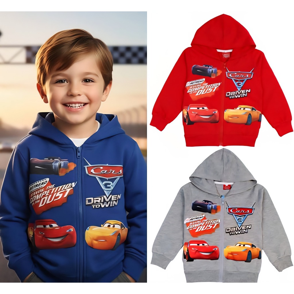 🇹🇭 (พร้อมส่ง) แจ๊คเก็ตกันหนาวเด็กชายลายCars เสื้อกันหนาวลายการ์ตูนเด็กชาย