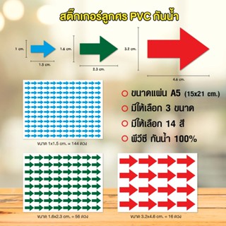 สติ๊กเกอร์ ลูกศร PVC ไดคัท กันน้ำ (พร้อมส่ง)