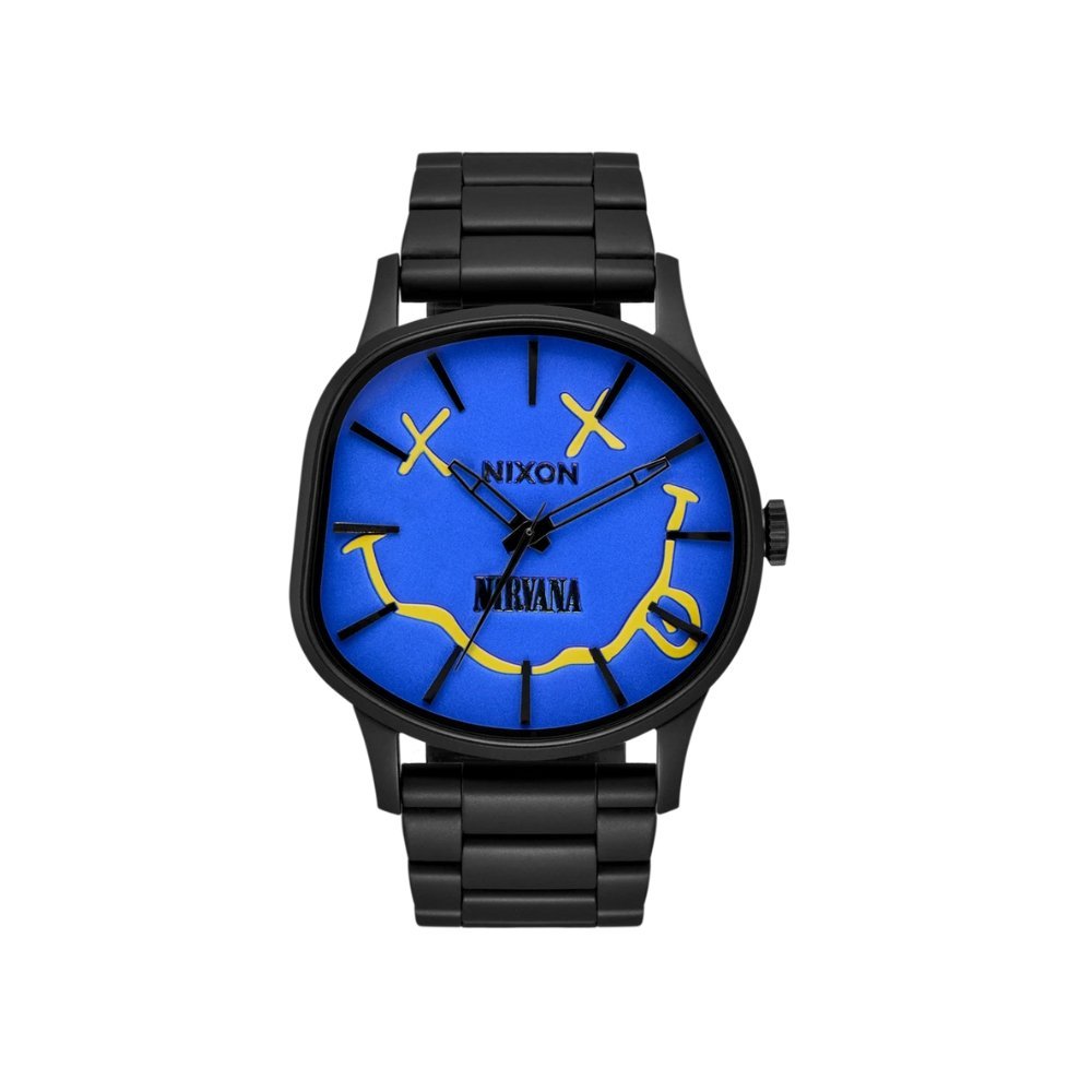 NIXON NIRVANA SENTRY WOBBLE BLUE SMILEY NXA14175367-00 นาฬิกาข้อมือ ผู้ชายและผู้หญิง