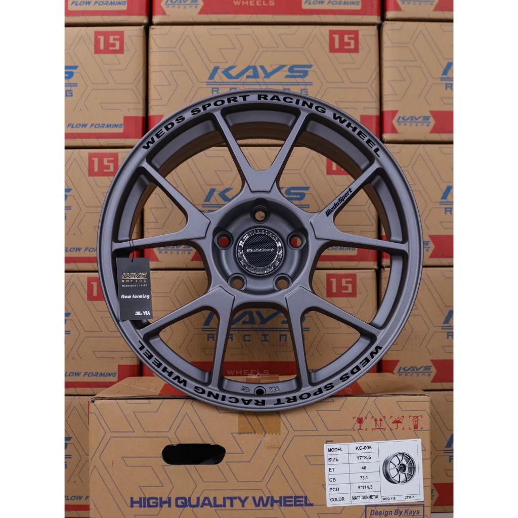 ล้อแม็กซ์ KAYS KC005  8.5*17นิ้ว  5รู 114.3 สี MATT GUNMETAL