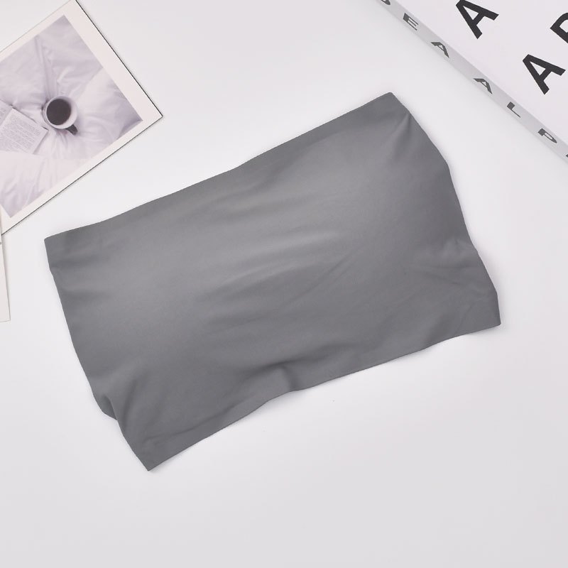 เกาะอกไร้ขอบ สายแบบไขว้หลังสุดแซ่บบ รุ่น B-052 มีฟองน้ำในตัว สามารถถอดได้  เนื้อผ้านุ่มลื่น ใส่สบาย สินค้าพร้อมจัดส่ง - รูปที่ 5