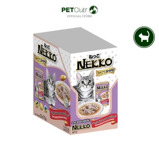[PETClub] Nekko Pouch Gravy - เน็กโกะ อาหารเปียกแมว เกรวี่ (ยกกล่อง12ซอง/ยกลัง48ซอง)