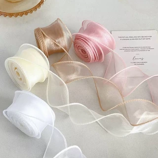 ม้วนริบบิ้นผ้าซาติน 40 มม. 4cm DIY ต่อม้วน สําหรับตกแต่งงานแต่งงาน งานวันเกิด วันวาเลนไทน์ ริบบิ้นห่อเค้ก ริบบิ้นห่อข