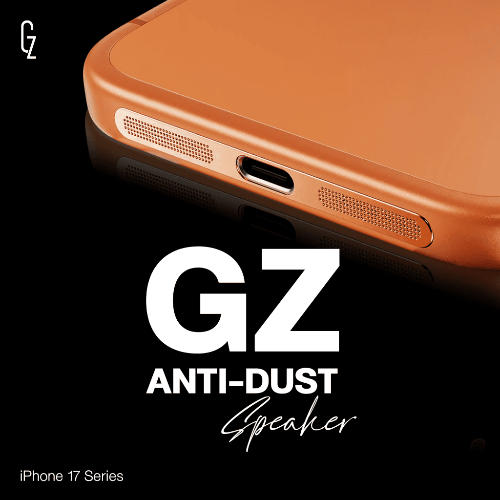 GZ Anti Dust Speaker ตาข่ายโลหะบางป้องกันรอยรูชาร์ต ฝุ่นเข้าลำโพง  สำหรับ  iPhone17 Pro/ 17 Promax