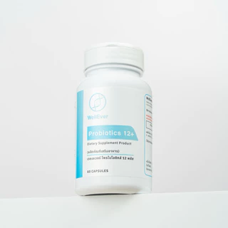 Probiotics 12+ (60 แคปซูล) WellEver โพรไบโอติก 12 สายพันธุ์ 24 พันล้าน CFU เสริมภูมิคุ้มกัน ดูแลสุขภาพลำไส้